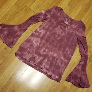 AEO Soft & Sexy bell sleeve tie dye boho top XS
